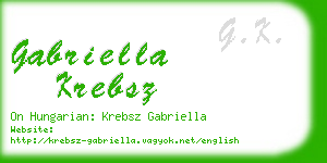 gabriella krebsz business card